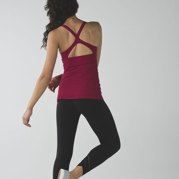 Lululemon Wrap It Up Tank Cranberry Size 4, - Picture 3 of 8